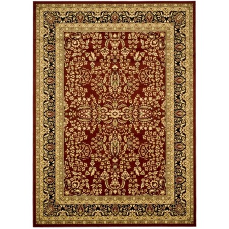 Safavieh Lyndhurst 8 ft. x 8 ft. Machine Made Square Rug - Red-Black LNH214A-8SQ